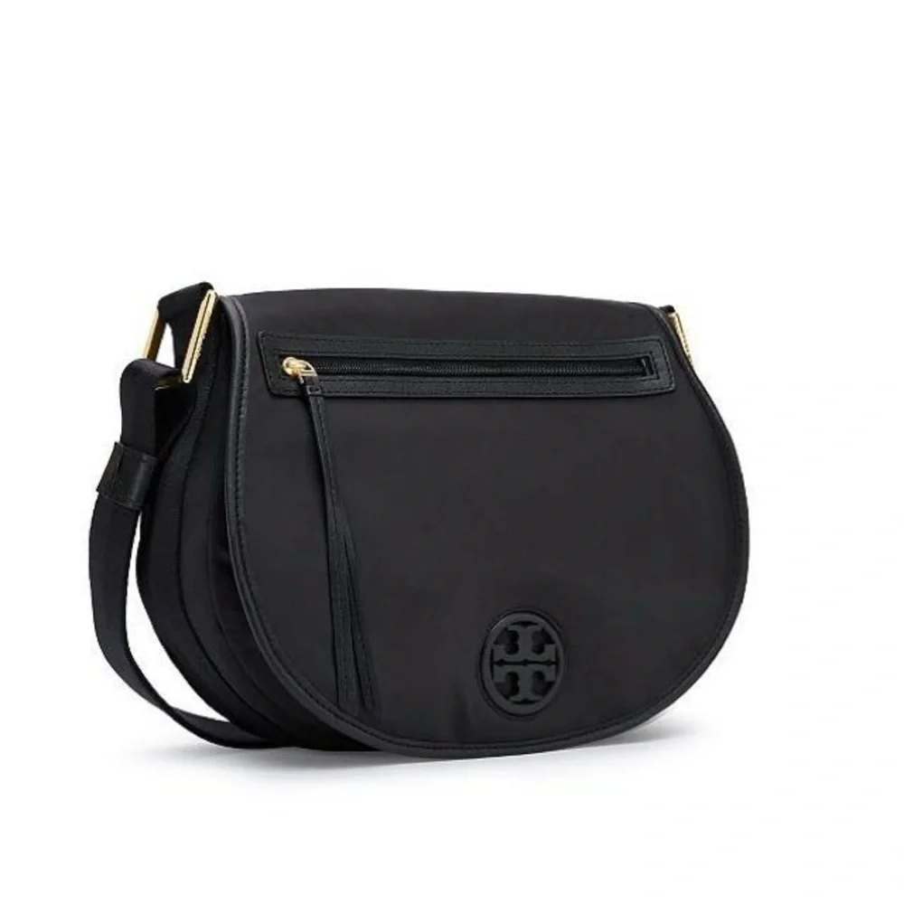 Tory Burch Nylon Messenger Crossbody Satchel Bag with Strap